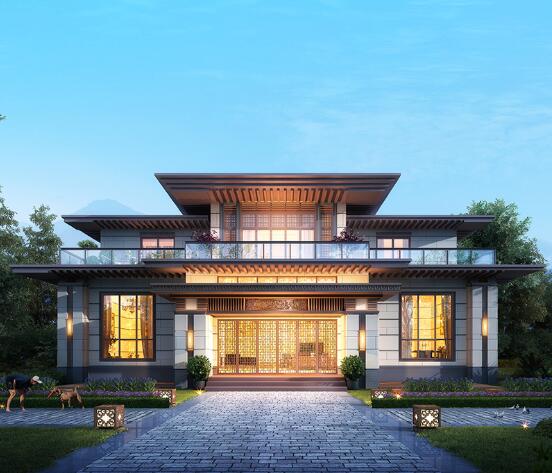 新中式别墅图纸设计图设计多少钱_经济型建筑图纸、模型设计多少钱-湖南博乔建筑科技有限公司