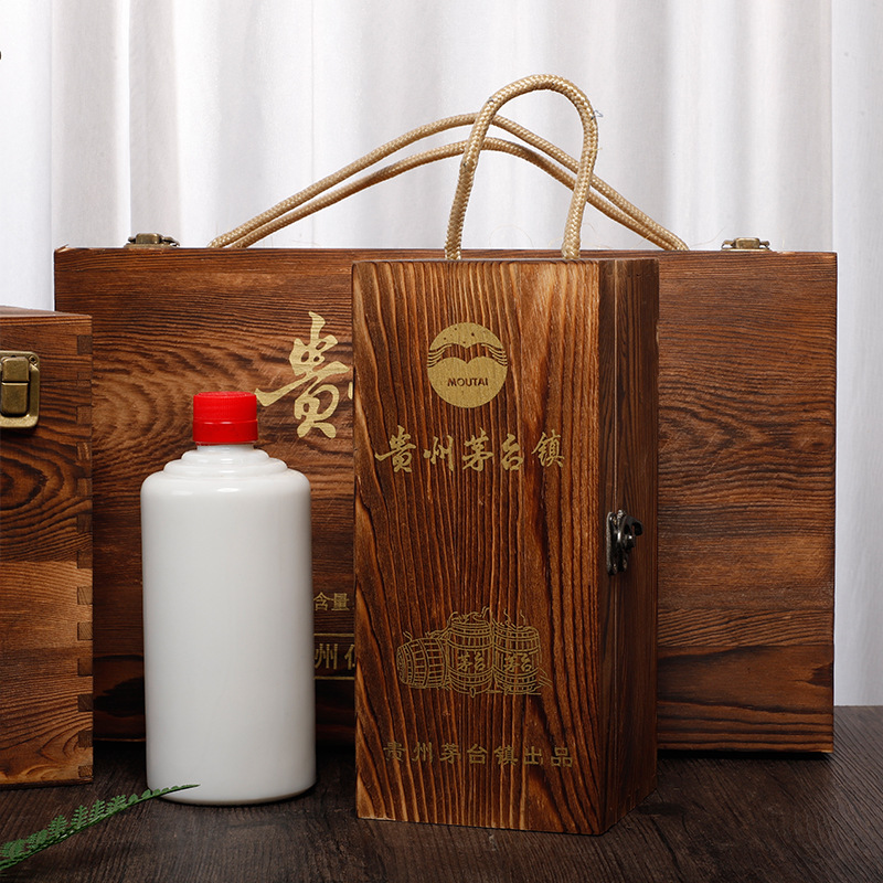 白酒包装木盒_食品竹、木盒定做-曹县木盒包装厂