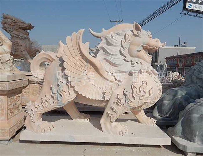 大理石石雕貔貅厂_青石石雕生产厂家-襄阳鲁发雕塑有限公司