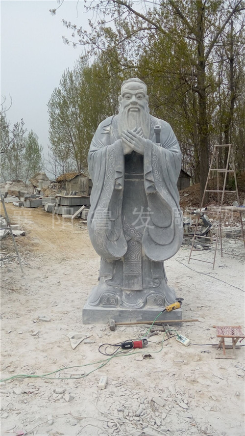 大理石孔子像厂_花岗岩雕塑制作-襄阳鲁发雕塑有限公司