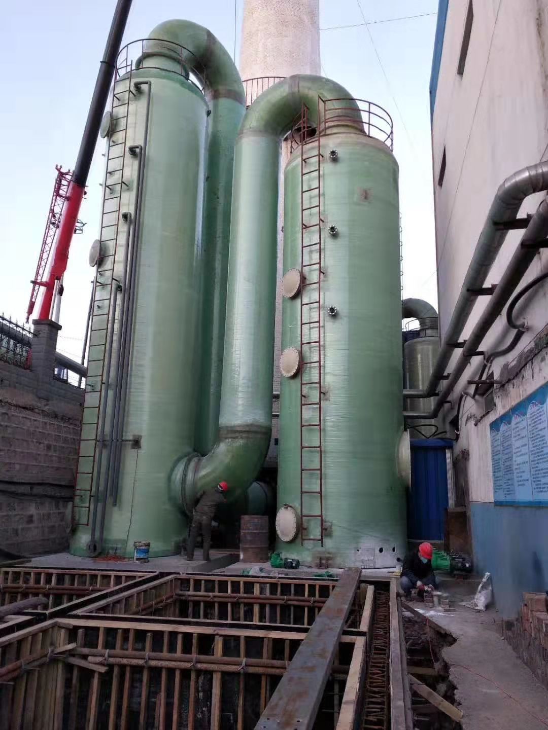 云南锅炉脱硫塔定做_脱硫除尘设备生产商-河北国纤复合材料有限公司