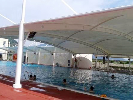 泳池膜结构遮阳棚工程-新乡市恒天膜结构有限公司