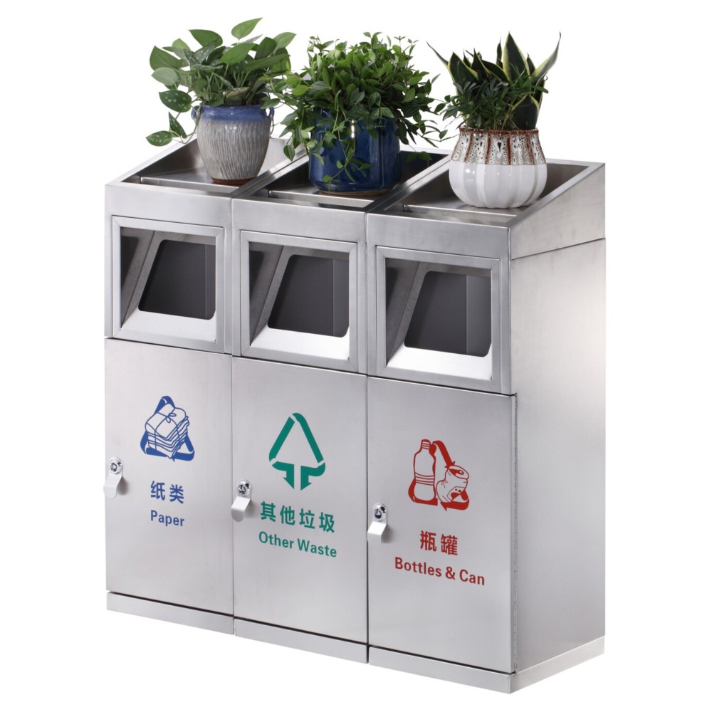 方形不锈钢垃圾桶厂家_垃圾桶厂家相关-众创美景（北京）科技有限公司