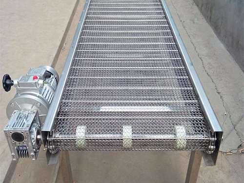不锈钢网带输送机豆皮烘干输送线_豆皮烘干网带输送机