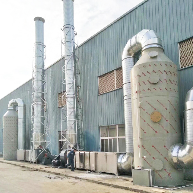 PP喷淋塔废气处理设备除烟脱硫除酸雾吸收水淋塔工业喷涂除尘_喷淋塔