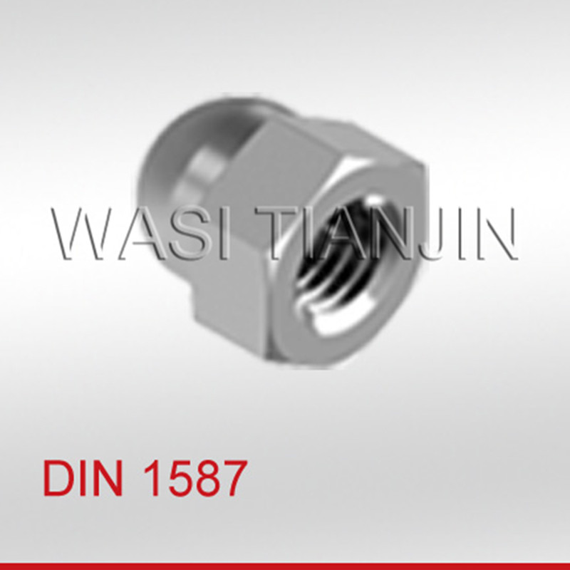 河北DIN986锁紧盖型螺帽_DIN1587组合盖型螺帽价格-万喜（天津）紧固件有限公司